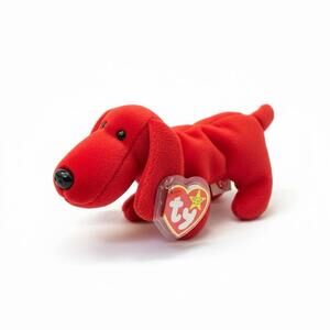Vintage Ty Beanie Babies Rover the Red Dog 9 Inches With Tags MWMT Retired PVC